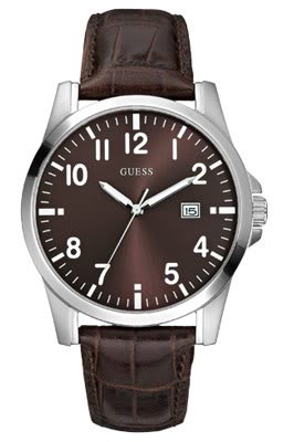 Guess Herren-Armbanduhr XL Squadron Analog Leder 642W65012G1