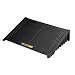Justrite 28688 EcoPolyBlend Spill Control Pallets Black Ramp for 4 Drum Square, 1000 lbs Load Capacity, 49" Width, 10.5" Height, 33" Depth