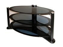 Icon Aero 3237 - Premium Glass Stand For LCD & Plasma TV Up to 37" - High Gloss Black