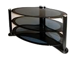 Icon Aero 3237 - Premium Glass Stand For LCD & Plasma TV Up to 37" - High Gloss Black