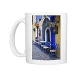 Colorful Blue doorway Photo Mugs