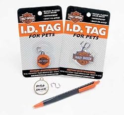 Harley Davidson Round ID Pet Tag