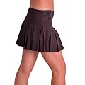EyeCatchClothing - Stella Damen Mini Rock mit Kn�pfen - Schwarz
