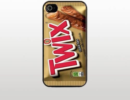 CMGOODS Twix Chocolate Bar iPhone 5 5s Case - Hard Plastic Snap-On Custom Cover - Black