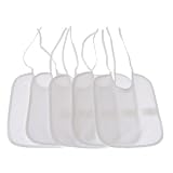 Bavoirs unisexe au style simple pour bébé, avec attaches (lot de 5)