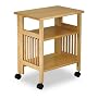 Portable & Foldable Solid Wood Home Office Printer Stand Cart
