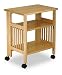 Portable & Foldable Solid Wood Home Office Printer Stand Cart