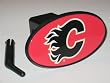 CALGARY FLAMES Team Logo 6" x 3" Trailer Hitch Cover