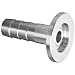 BrandTech 662511 Aluminum Hose Barb Flange, 10mm Size, For Vacuubrand XS Series Rotary Vane Pump