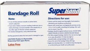 Superbond Bandage Roll Sterile Cotton Gauze (1 Roll), (3.5 yards) Stretched