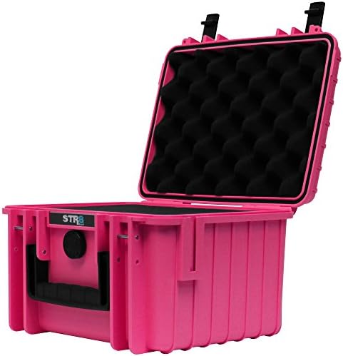 STR8 Brand 10" with 3-Layer Pre Cut Grid Configuration Foam, Waterproof, Smell Proof, Lockable, Glass Protector, Outdoor Carrying Case for Multi-Purpose - STR8BRAND