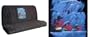 Car Truck SUV Dolphin Print Rear Bench or Small Truck Seat Covers Black 2 piece Universal Print Vehicle Seatcovers