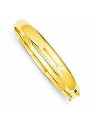 Genuine 14K Yellow Gold 7.7mm Polished Solid Hinged Bangle Bracelet 31 Grams Of Gold 100% Satisfaction Guaranteed.