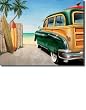 Retro Auto - Beach Woody Tin Sign 16"W x 12.5"H
