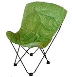 Butterfly Chair - Lime Green Faux Fur