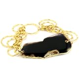 Devon Leigh Earth-Tone Agate in 24k Foil 18k P