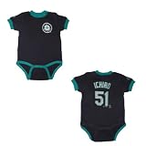 MLB Seattle Mariners Ichiro #51 Baby / Infant One-Piece Bodysuit / Romper / Onesie - Blue (Size: 6/9)