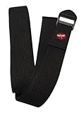 Dragonfly 8' Cinch Buckle Cotton Yoga Strap Black