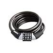 Wordlock CL-441-BK 4-Dial 6mm 4 Foot Non Resettable Cable Lock, Black