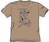 Superman & Lois Lane YOU AGAIN? Khaki Adult T-shirt, Large