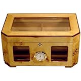 Cuban Crafters Palacio Burl Wood Cigar Humidor 150 Count