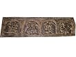 Indian Carving Hindu Antique Bed Decor Hand Carved Scalloped Top Kamasutra Headboard India Furniture 72 Inch