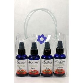 Essential Oil - Test Stress, Calm, Sleep Aid & Emotional Balance - Gift Pack Includes Full Size Bottle of Each Formula - Four 2 Ounce Bottles - Certified Organic - Made in USA