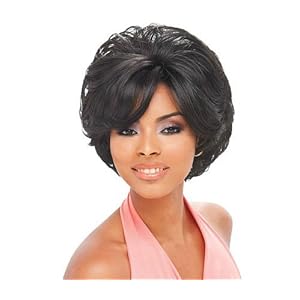 Janet Collection Synthetic Lace Front & Rear Wig Black Pearl Audrey FS4/27