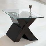 Fu-Nicha - Meuble Select - Table d'appoint New X - Bois et Verre - Wengé