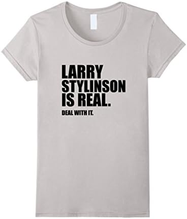 Women's Larry Stylinson is Real T-Shirt Medium Silver