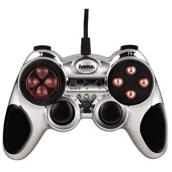 Hama USB Gamepad chrom rot