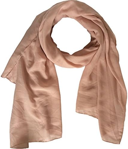 Lily Park Women's Fashion Soft Light Weight Solid Color Crinkle Sheer Scarf Shawl Wrap (Light Khaki)