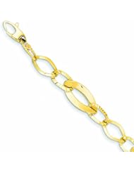 Genuine 14K Yellow Gold Polished And Textured Hollow With Ext. Bracelet 7.5 Inches 4 Grams Of Gold 100% Satisfaction Guaranteed.