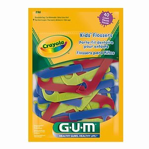 G-U-M Crayola Childrens Flossers (assorted colors) 40 ct (Quantity of 9)
