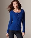 DKNY Jeans Sweater, Long Sleeve with Braiding Detail