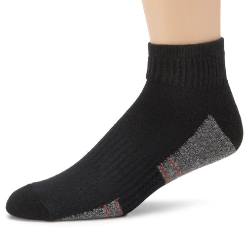Hanes Men's 4-Pack Comfort Stretch Ankle Socks,Black,Shoe Size 6-12