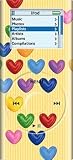 Color Hearts on Yellow - Apple iPod nano 2G (2nd Generation) 2GB 4GB 8GB Hard Case iJacket - Shock Absorbent Hard Protective Faceplate Cover + FREE Rotating Belt Clip Holster + FREE Lanyard + FREE Screen Protector