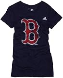 MLB Girls' Boston Red Sox Short Sleeve Longer Length Burnout Tee