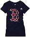 MLB Girls' Boston Red Sox Short Sleeve Longer Length Burnout Tee