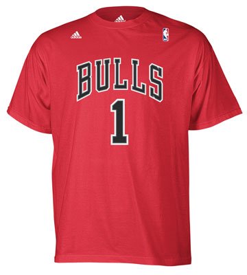 NBA Toddler Chicago Bulls Derrick Rose Short Sleeve Name & Number Tee - R4A3Rt-B (Red, 4T)