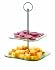Tablecraft Barcelona Collection Two Tiered Recycled Glass Serving Trays, 14-Inch by 4-1/2-Inch by 14
