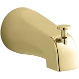 Kohler K-15136-S-PB Coralais Diverter Bath Spout with Slip-Fit Connection, Vibrant Polished Brass