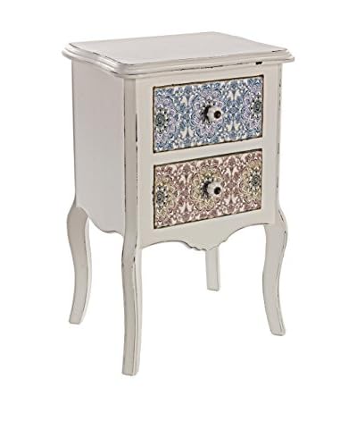 Shabby Chic Comodino 2C Leila Multicolore