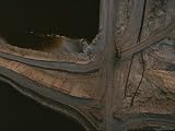 Aerial View of Work Site Where Gypsum is Collected and Transported Photographic Poster Print, 24x18