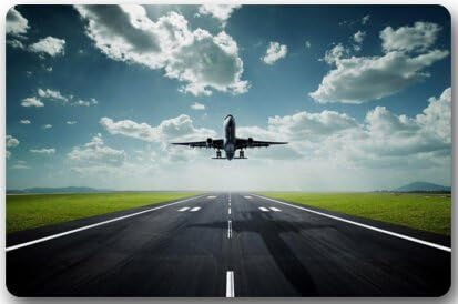 Fashion Machine-washable Indoor/Outdoor Doormat -- Airplane in the Dark Custom Door Mat/Gate Pad 23.6"(L) x 15.7"(W)