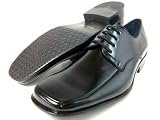 Mens Black Delli Aldo Square Toe Oxford Dress Casual Shoes Styled in Italy