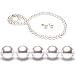 AAA Quality 18 Inch Round 7-7.5mm White Akoya SaltWater Cultured Pearl Necklace & Earrings Set