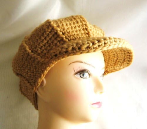 Cute Visor Brown Crochet Hat