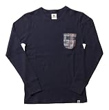 (アウトドア)OUTDOOR ワッフルネイティブ柄ポケット付ロングTシャツ OD1-123 AA-7914 NAVY M