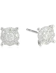 10k White Gold Diamond Stud Earrings (1/3 cttw, H-I Color, I2-I3 Clarity)